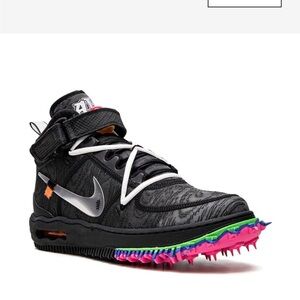 Nike + off-white; Nike Air Force 1 Mid x Off-White 8M black NWOT unisex rare